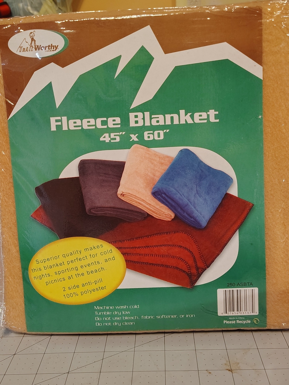 Source Unknown Fleece Blanket - Rust Orange
